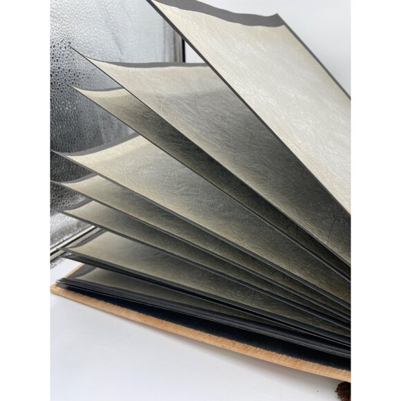 Vintage Baby In Red Photo Album  27 Black Pages & Vellum Inserts Used Linen Spin - Picture 7 of 12